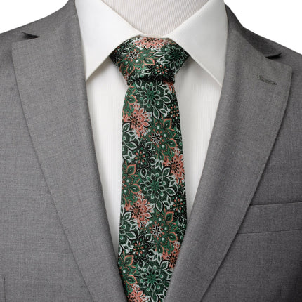 Kaleido Floral Coral Accented Men's Tie Ox and Bull Trading Co. Ties - Paul Malone.com