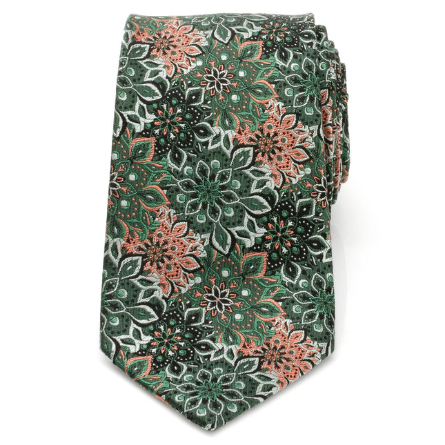 Kaleido Floral Coral Accented Men's Tie Ox and Bull Trading Co. Ties - Paul Malone.com