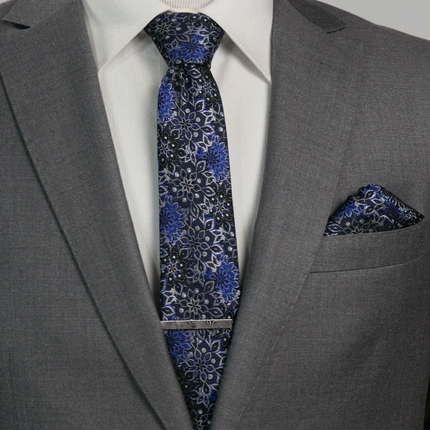 Kaleido Floral Navy Men's Tie Ox and Bull Trading Co. Ties - Paul Malone.com