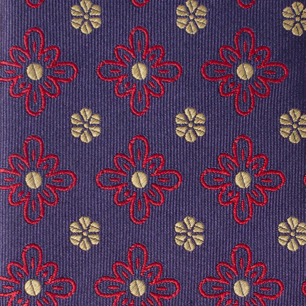 Deep Purple Floral Men's Tie Cufflinks.com Tie - Paul Malone.com