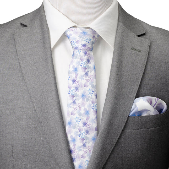 Watercolor Lavender Mix Print Silk Men's Tie Ox and Bull Trading Co. Ties - Paul Malone.com