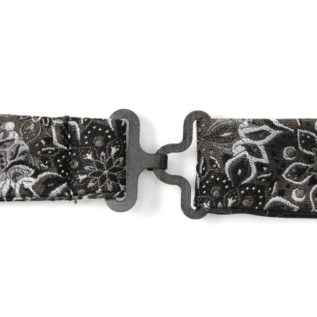 Kaleido Floral Charcoal Men's Bow Tie Cufflinks.com Bowtie - Paul Malone.com