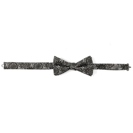 Kaleido Floral Charcoal Men's Bow Tie Cufflinks.com Bowtie - Paul Malone.com