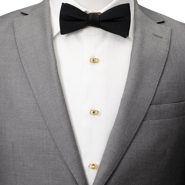 Horse Bit Gold Stainless Steel 5-Stud Set Ox and Bull Trading Co. Stud Set - Paul Malone.com