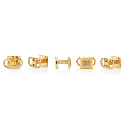 Horse Bit Gold Stainless Steel 5-Stud Set Ox and Bull Trading Co. Stud Set - Paul Malone.com
