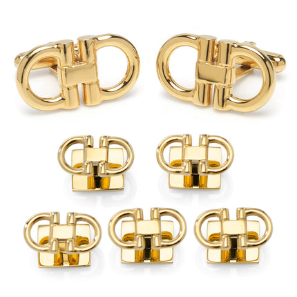 Horse Bit Gold Stainless Steel 5-Stud Set Ox and Bull Trading Co. Stud Set - Paul Malone.com