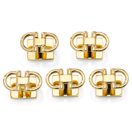 Horse Bit Gold Stainless Steel 5-Studs Ox and Bull Trading Co. Studs - Paul Malone.com