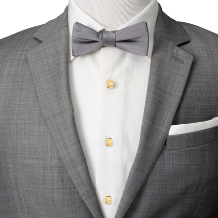 Stainless Steel Gold Tartan 5-Stud Set Ox and Bull Trading Co. Stud Set - Paul Malone.com