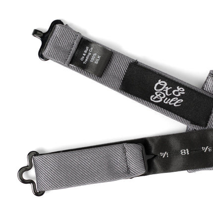 Gray Silk Bow Pre-Tie Cufflinks.com Bowtie - Paul Malone.com