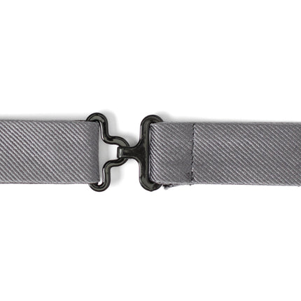 Gray Silk Bow Pre-Tie Cufflinks.com Bowtie - Paul Malone.com