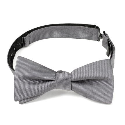 Gray Silk Bow Pre-Tie Cufflinks.com Bowtie - Paul Malone.com