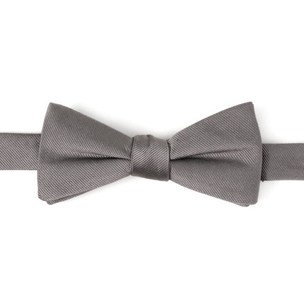 Gray Silk Bow Pre-Tie Cufflinks.com Bowtie - Paul Malone.com