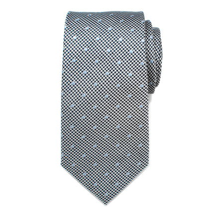Dotted Herringbone Gray Silk Tie Ox and Bull Trading Co. Ties - Paul Malone.com