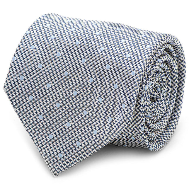 Dotted Herringbone Gray Silk Tie Ox and Bull Trading Co. Ties - Paul Malone.com