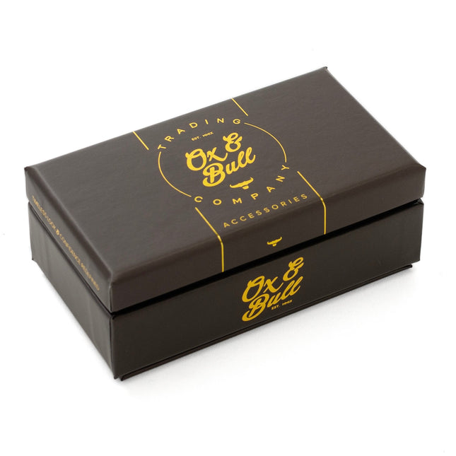 Stainless Steel Gold Tartan 5-Stud Set Ox and Bull Trading Co. Stud Set - Paul Malone.com