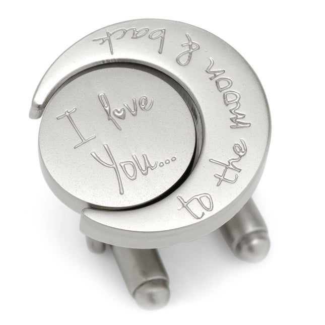 Love You to the Moon and Back Cufflinks Cufflinks.com Cufflinks - Paul Malone.com