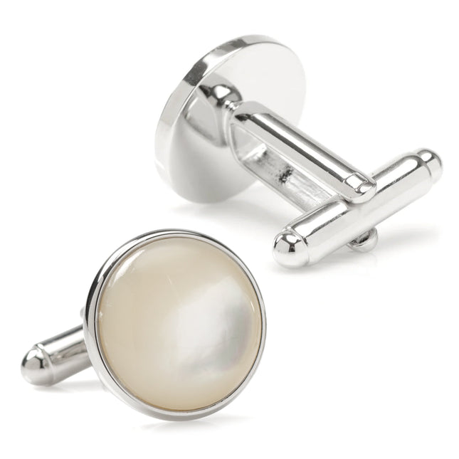Silver and Mother of Pearl Cufflinks Cufflinks.com Cufflinks - Paul Malone.com
