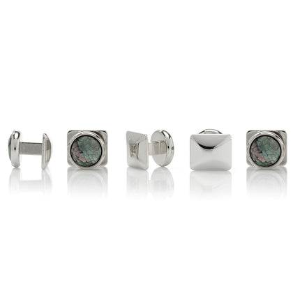Mosaic Smoke Mother of Pearl 5-Studs Ox and Bull Trading Co. Studs - Paul Malone.com