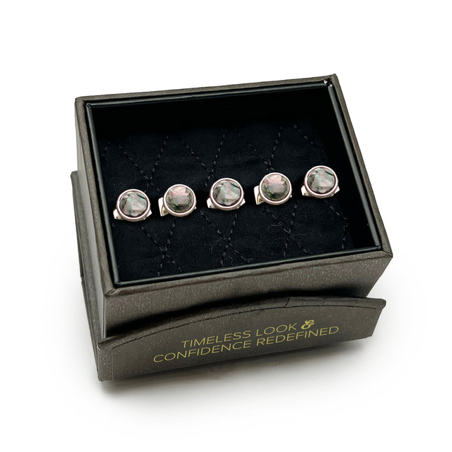 Mosaic Smoke Mother of Pearl 5-Studs Ox and Bull Trading Co. Studs - Paul Malone.com