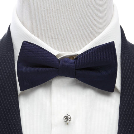 Navy Silk Bow Tie Cufflinks.com Bowtie - Paul Malone.com