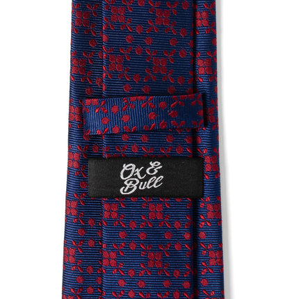Navy/Red Patterned Men's Tie Ox and Bull Trading Co. Ties - Paul Malone.com