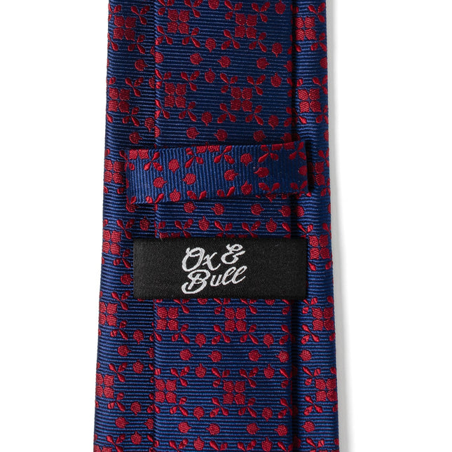 Navy/Red Patterned Men's Tie Ox and Bull Trading Co. Ties - Paul Malone.com