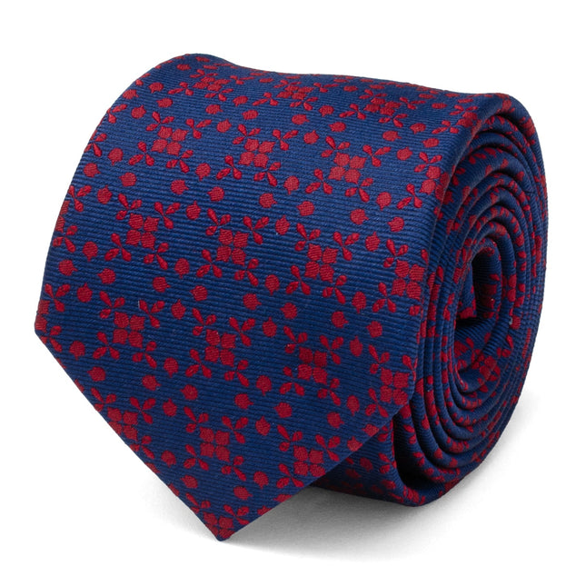 Navy/Red Patterned Men's Tie Ox and Bull Trading Co. Ties - Paul Malone.com