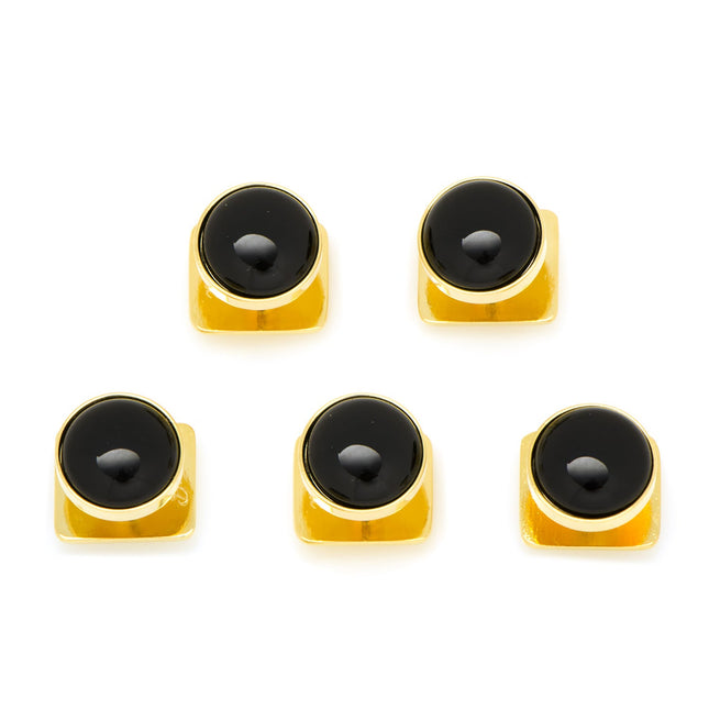 Gold and Onyx 5-Studs Ox and Bull Trading Co. Studs - Paul Malone.com