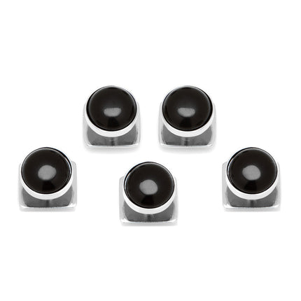 Silver and Onyx 5-Studs Ox and Bull Trading Co. Studs - Paul Malone.com