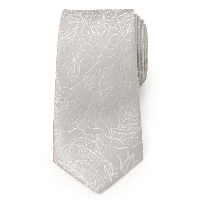 Floral Gray Men's Tie Ox and Bull Trading Co. Ties - Paul Malone.com