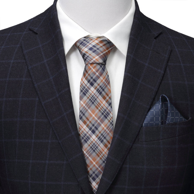 Gray Plaid Men's Tie Ox and Bull Trading Co. Ties - Paul Malone.com