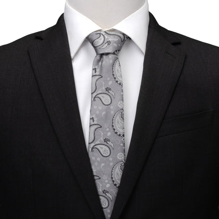 Gray Paisley Men's Tie Ox and Bull Trading Co. Ties - Paul Malone.com