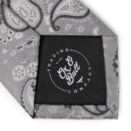 Gray Paisley Men's Tie Ox and Bull Trading Co. Ties - Paul Malone.com