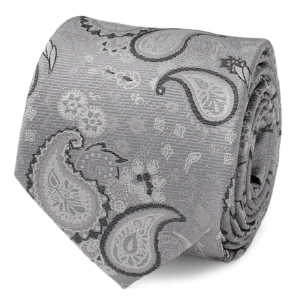 Gray Paisley Men's Tie Ox and Bull Trading Co. Ties - Paul Malone.com