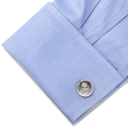 Custom Engraved Round Photo Cufflinks Cufflinks.com Cufflinks - Paul Malone.com