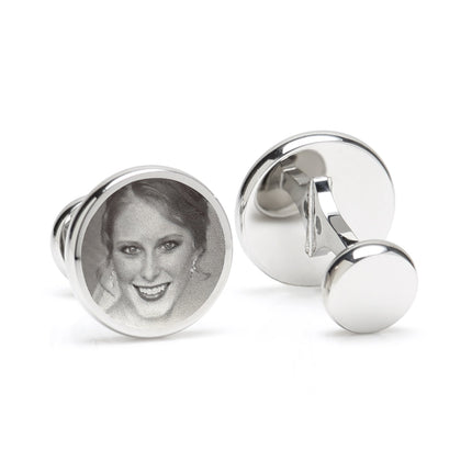 Custom Engraved Round Photo Cufflinks Cufflinks.com Cufflinks - Paul Malone.com