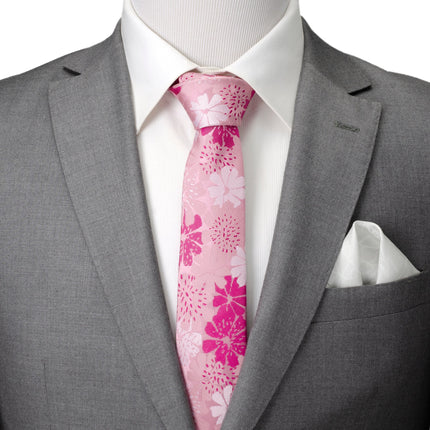 Pink Floral Men's Tie Ox and Bull Trading Co. Ties - Paul Malone.com