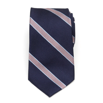 The Travis Tie (Navy Pink Stripe Men's Tie) Ox and Bull Trading Co. Ties - Paul Malone.com
