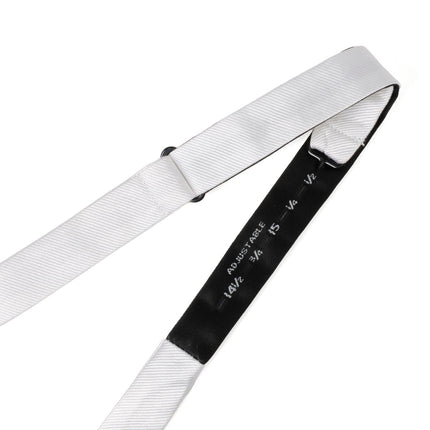 White Silk Self Bow Tie Cufflinks.com Bowtie - Paul Malone.com