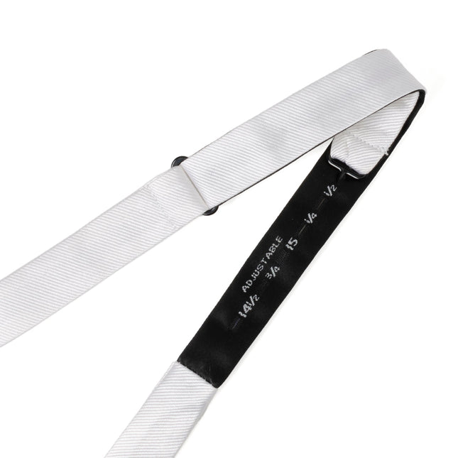 White Silk Self Bow Tie Cufflinks.com Bowtie - Paul Malone.com