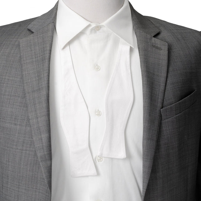 White Silk Self Bow Tie Cufflinks.com Bowtie - Paul Malone.com