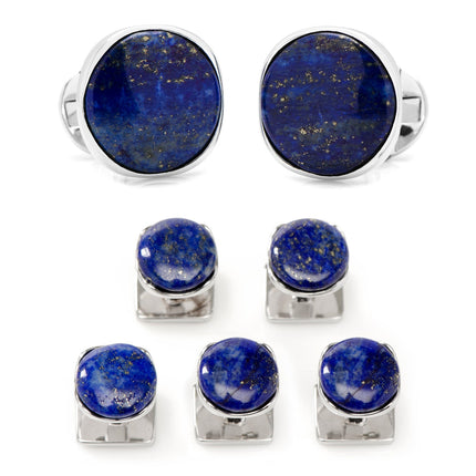 Sterling Silver Classic Formal Lapis 5-Stud Set Ox and Bull Trading Co. Stud Set - Paul Malone.com