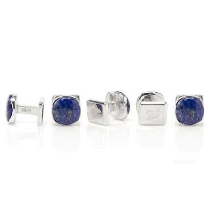 Sterling Silver Classic Formal Lapis 5-Studs Ox and Bull Trading Co. Studs - Paul Malone.com