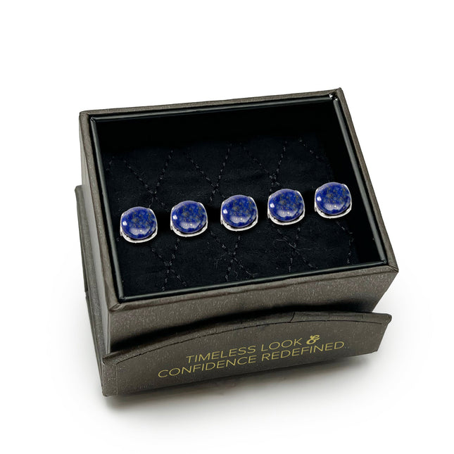 Sterling Silver Classic Formal Lapis 5-Studs Ox and Bull Trading Co. Studs - Paul Malone.com