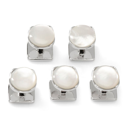 Sterling Silver Classic Formal Mother of Pearl 5-Studs Ox and Bull Trading Co. Studs - Paul Malone.com