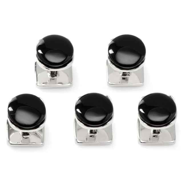 Sterling Silver Classic Formal Black Onyx 5-Studs Ox and Bull Trading Co. Studs - Paul Malone.com