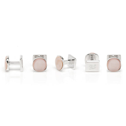 Sterling Silver Classic Formal Pink Mother of Pearl 5-Stud Set Ox and Bull Trading Co. Stud Set - Paul Malone.com