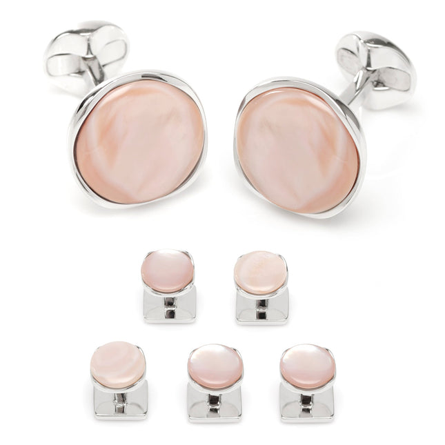 Sterling Silver Classic Formal Pink Mother of Pearl 5-Stud Set Ox and Bull Trading Co. Stud Set - Paul Malone.com