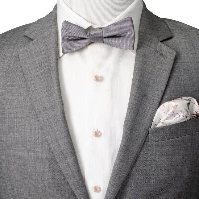 Sterling Silver Classic Formal Pink Mother of Pearl 5-Studs Ox and Bull Trading Co. Studs - Paul Malone.com