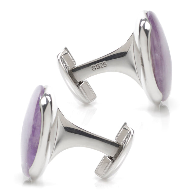 Sterling Silver Classic Formal Amethyst Cufflinks Cufflinks.com Cufflinks - Paul Malone.com